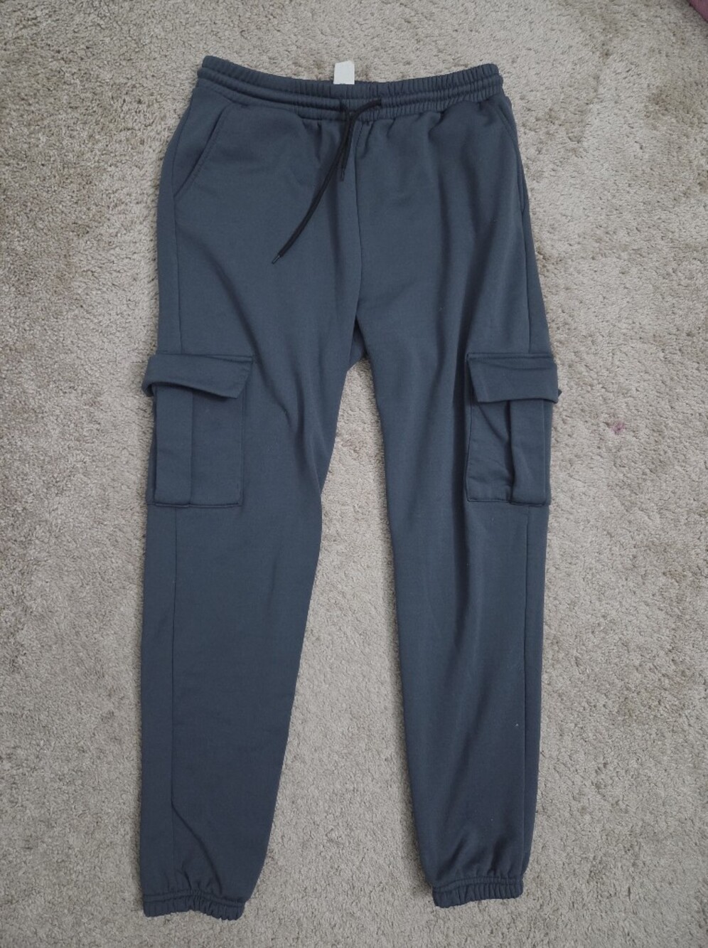 shosho Slate Gray Cargo Jogger Pants